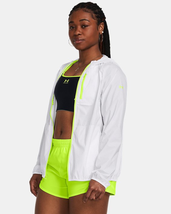Women's UA Launch Lightweight Jacket, White, pdpMainDesktop image number 0